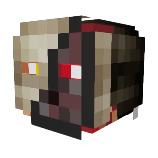 LogVeker Minecraft avatar head, 3D render