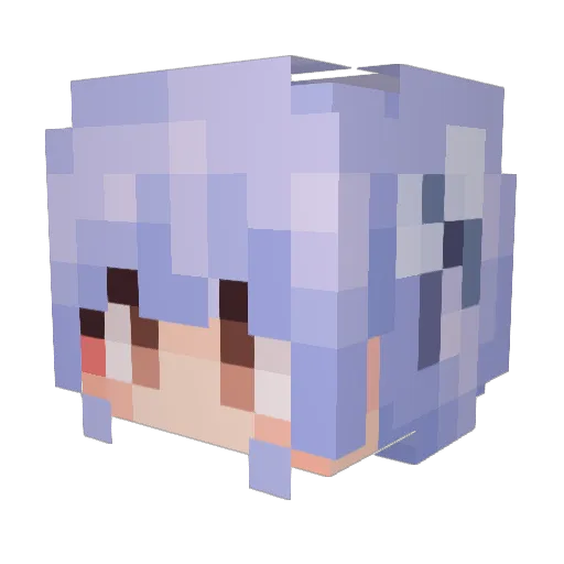 Log_JG Minecraft avatar head, 3D render