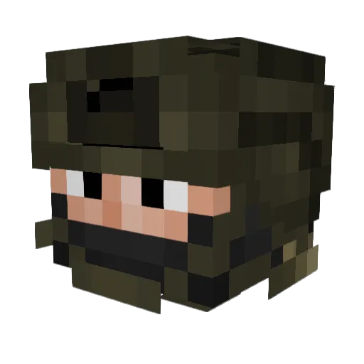 Logalena Minecraft avatar head, 3D render