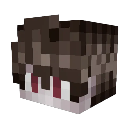 Logammix Minecraft avatar head, 3D render