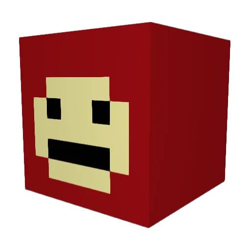 Logamn Minecraft avatar head, 3D render