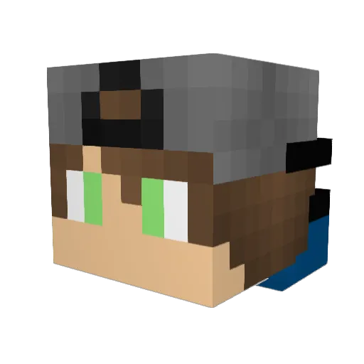 Logan2614 Minecraft avatar head, 3D render