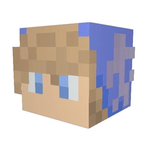 LoganCreeper50 Minecraft avatar head, 3D render
