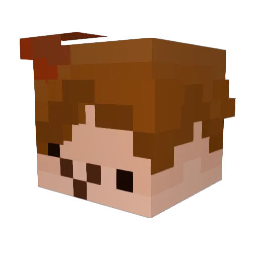 LoganEatsPizza Minecraft avatar head, 3D render