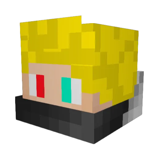 LoganGaming992 Minecraft avatar head, 3D render