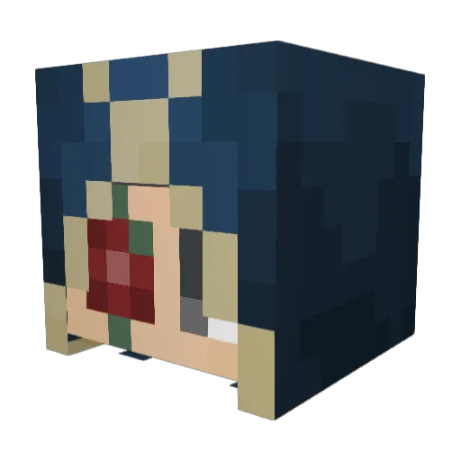 LoganGoforth Minecraft avatar head, 3D render