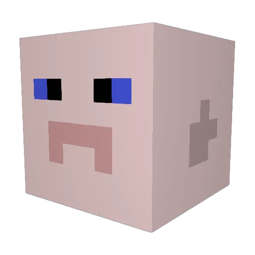 LoganSS Minecraft avatar head, 3D render