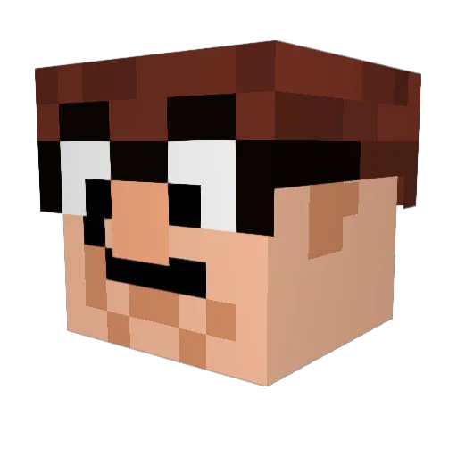 LoganV777 Minecraft avatar head, 3D render
