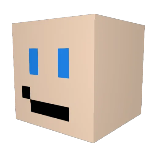 LoganX80 Minecraft avatar head, 3D render