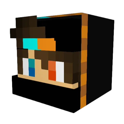 LoganXGames Minecraft avatar head, 3D render
