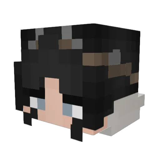 LoganXT Minecraft avatar head, 3D render