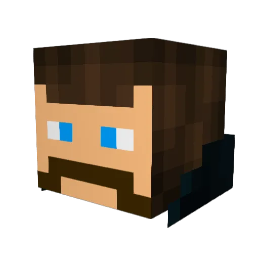 Logancake Minecraft avatar head, 3D render