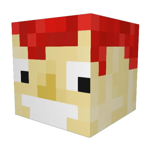 Loganchu Minecraft avatar head, 3D render