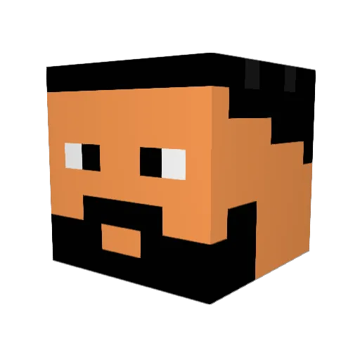 Logando007 Minecraft avatar head, 3D render