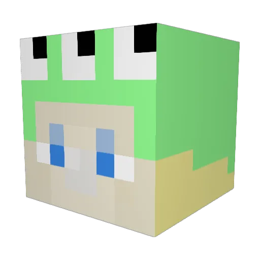 Logangster420 Minecraft avatar head, 3D render