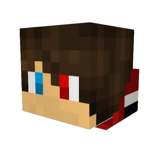 Loganism Minecraft avatar head, 3D render