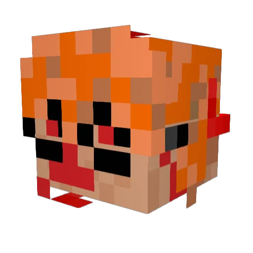 LoganusTheGreat Minecraft avatar head, 3D render
