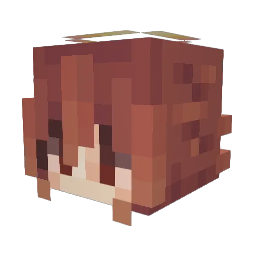 Logaritmo_ Minecraft avatar head, 3D render
