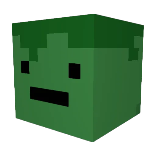 Logeenbean Minecraft avatar head, 3D render