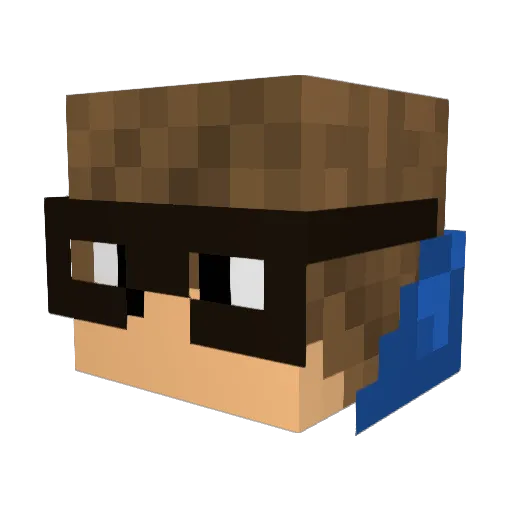 LoggeS_ Minecraft avatar head, 3D render