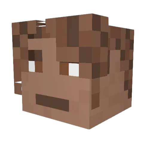 LoggerDox Minecraft avatar head, 3D render