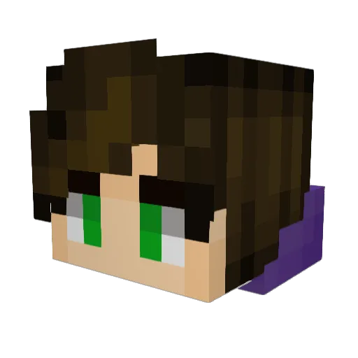 Loggiest Minecraft avatar head, 3D render