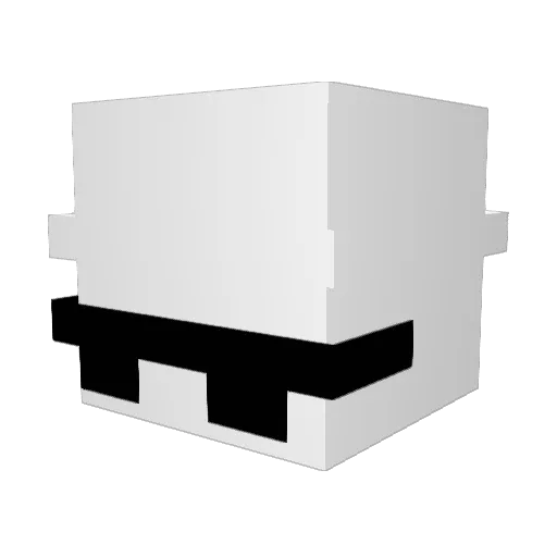 Loggilainan Minecraft avatar head, 3D render