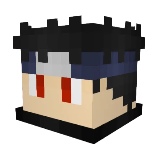 LoggyLP Minecraft avatar head, 3D render