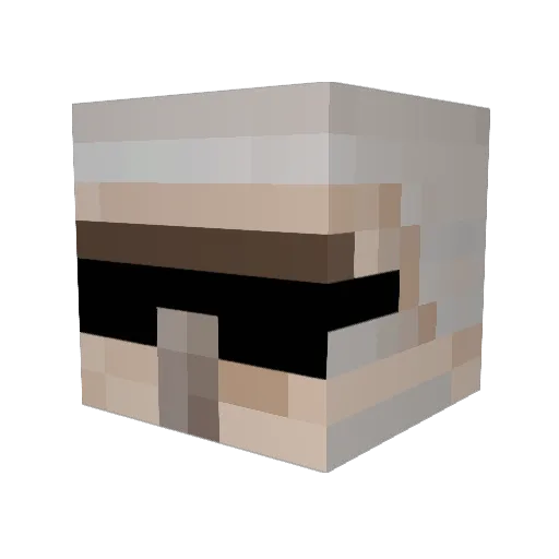 Logi16 Minecraft avatar head, 3D render