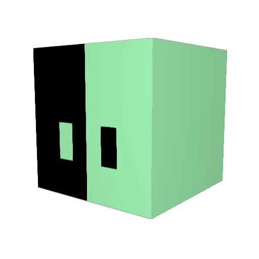LogiBlasterX Minecraft avatar head, 3D render