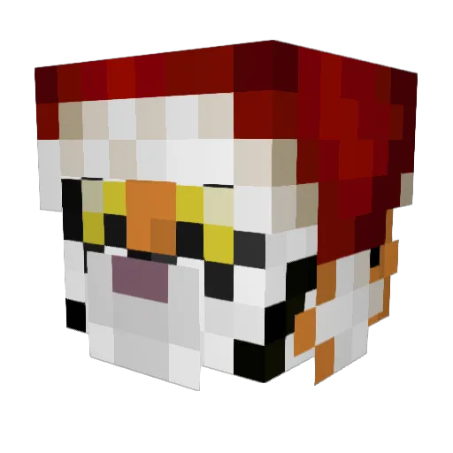 LogicFC Minecraft avatar head, 3D render