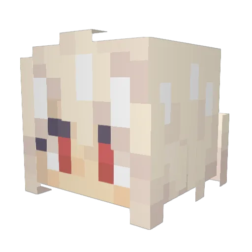 LogicIsMegaReal Minecraft avatar head, 3D render