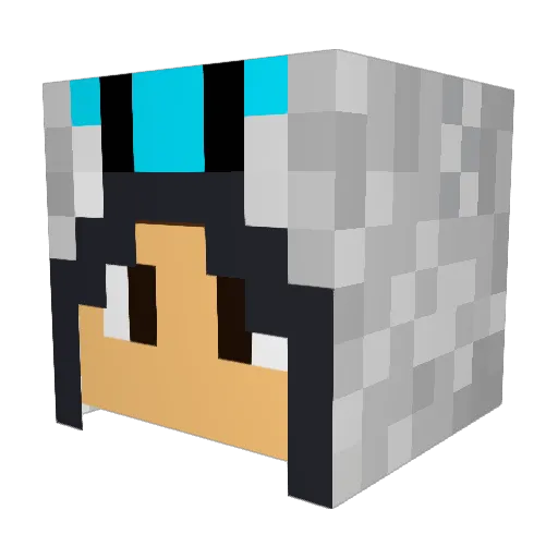 LogicTNT Minecraft avatar head, 3D render