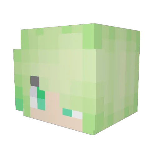 Logic_Lin Minecraft avatar head, 3D render