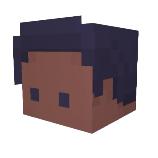 Logica1One Minecraft avatar head, 3D render