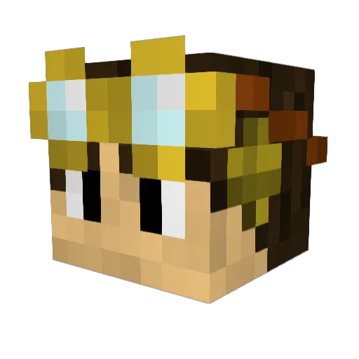 LogicalBaron Minecraft avatar head, 3D render
