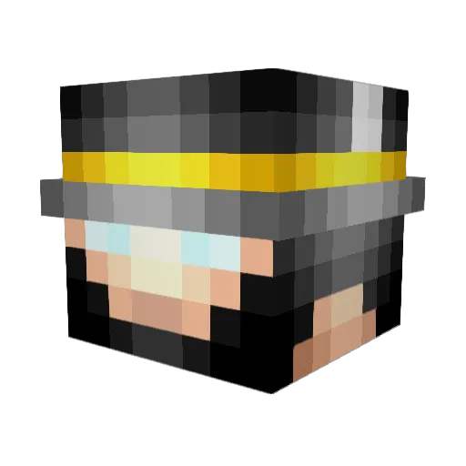Logical_Potato Minecraft avatar head, 3D render