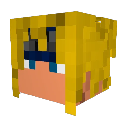 Logically Minecraft avatar head, 3D render