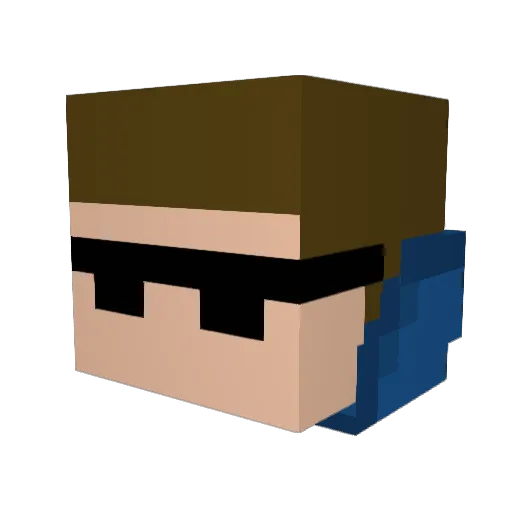 Logiccl Minecraft avatar head, 3D render