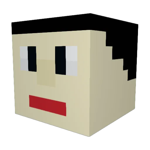 Logicguys Minecraft avatar head, 3D render