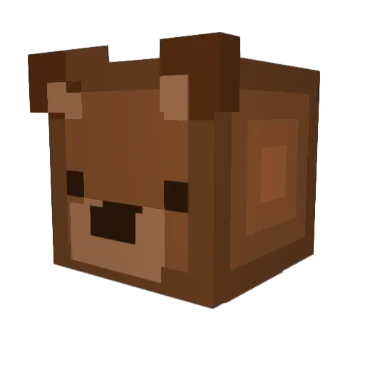 LogieBear120 Minecraft avatar head, 3D render