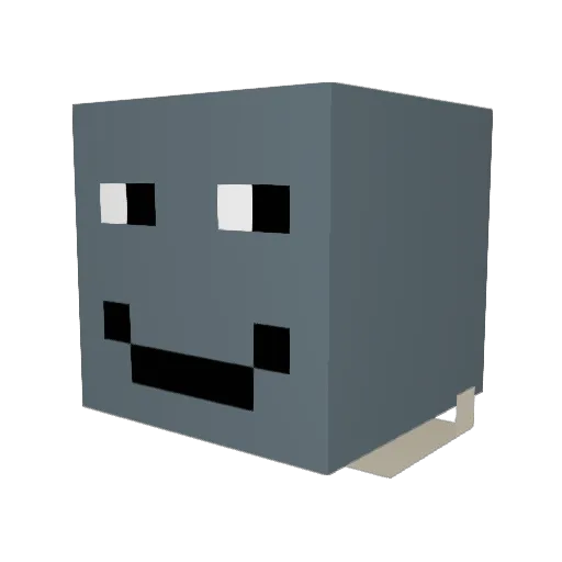 Logigstein Minecraft avatar head, 3D render