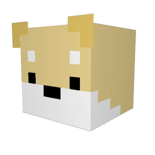 LoginKhanKhan Minecraft avatar head, 3D render