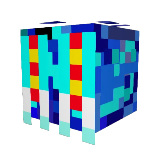 Loginter Minecraft avatar head, 3D render