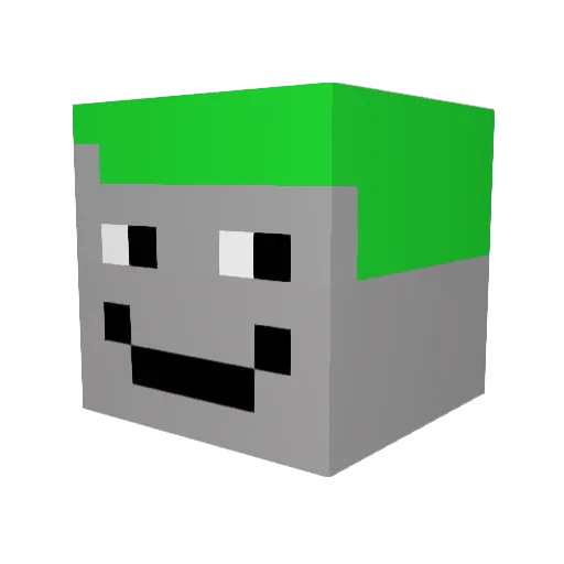Logisch09 Minecraft avatar head, 3D render