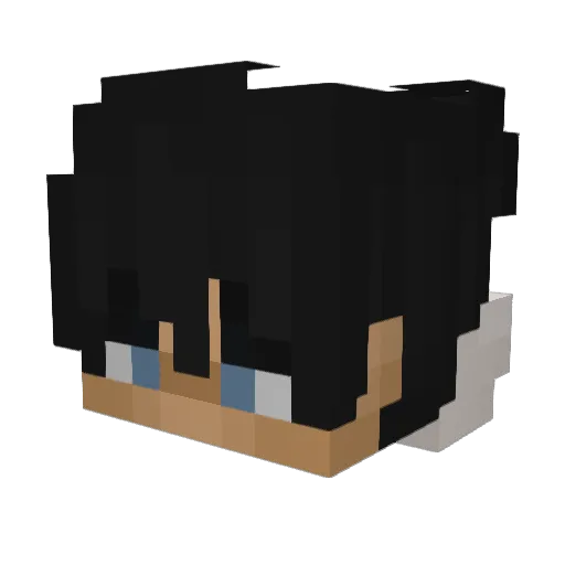 LogischerBabo Minecraft avatar head, 3D render