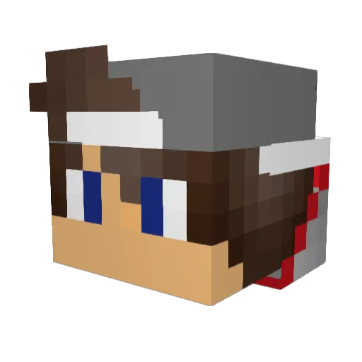 LogischerSonic Minecraft avatar head, 3D render