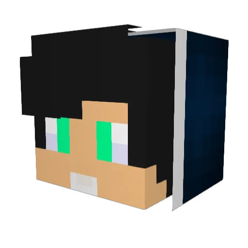 Logischer_LassES Minecraft avatar head, 3D render