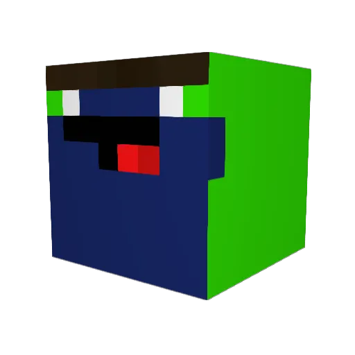 LogiscoolMiskolc Minecraft avatar head, 3D render