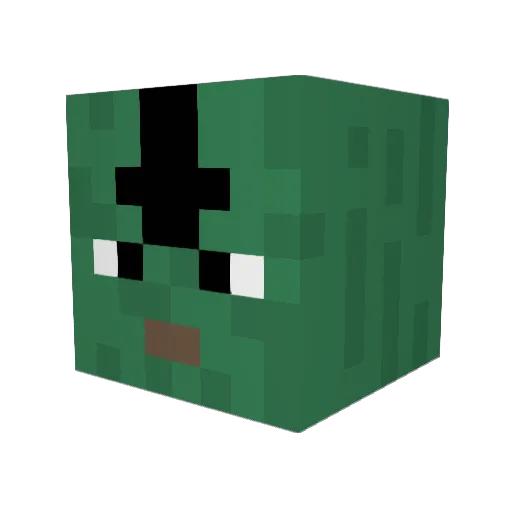 LogisticalError Minecraft avatar head, 3D render